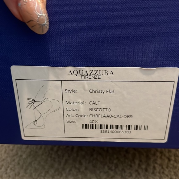 Calf colored AQUAZZURA Christy Flat ALMOST NEW - Picture 4 of 6